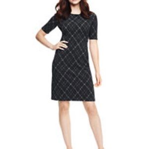 Lands’ End ElbowSleeve Sheath Dress (Charcoal) 10P